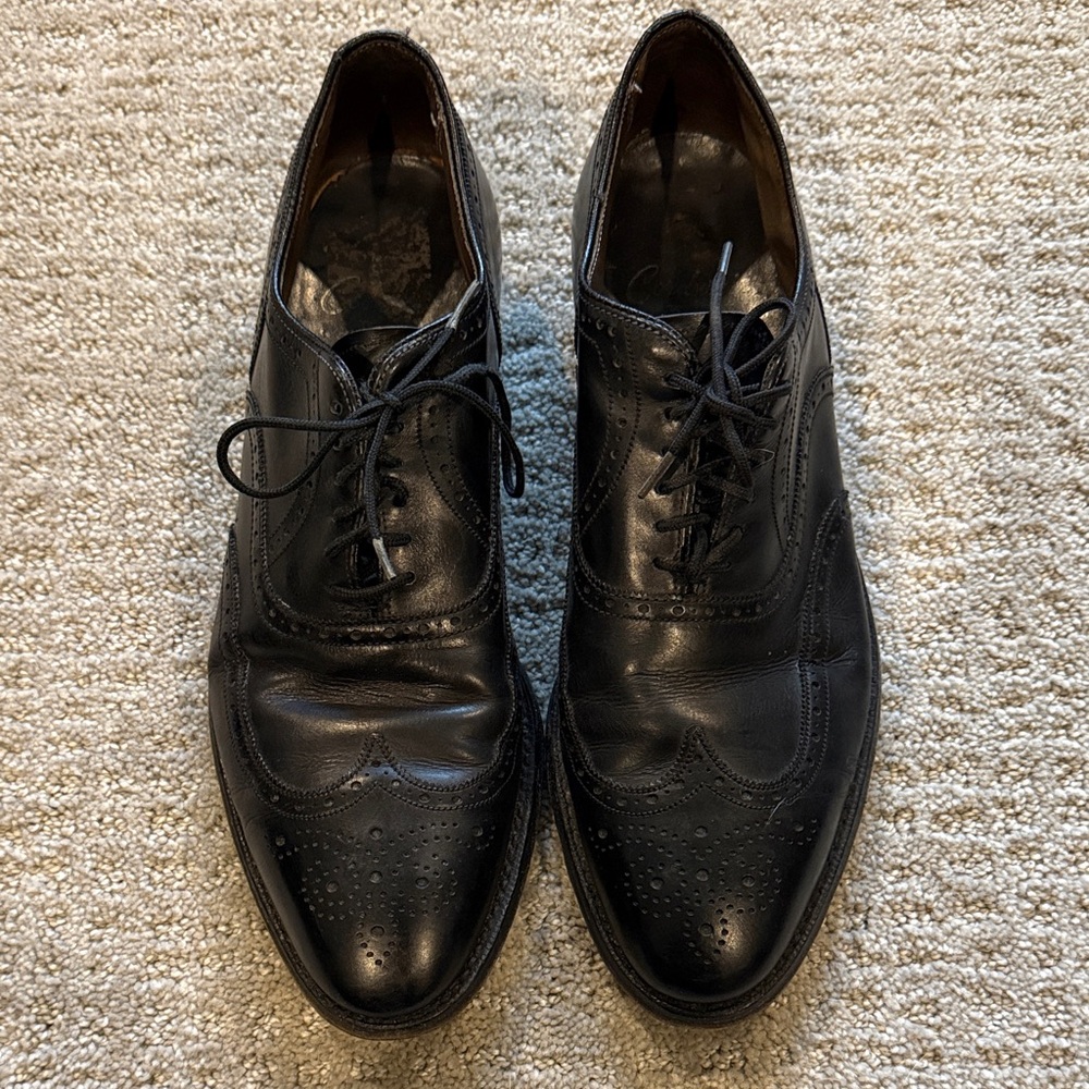1976 Cordwainer Wright Black Leather Men's Derbys